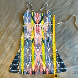 S / NWOT Tart Collection Harper Printed Criss-Cross Back Mini Sheath Dress